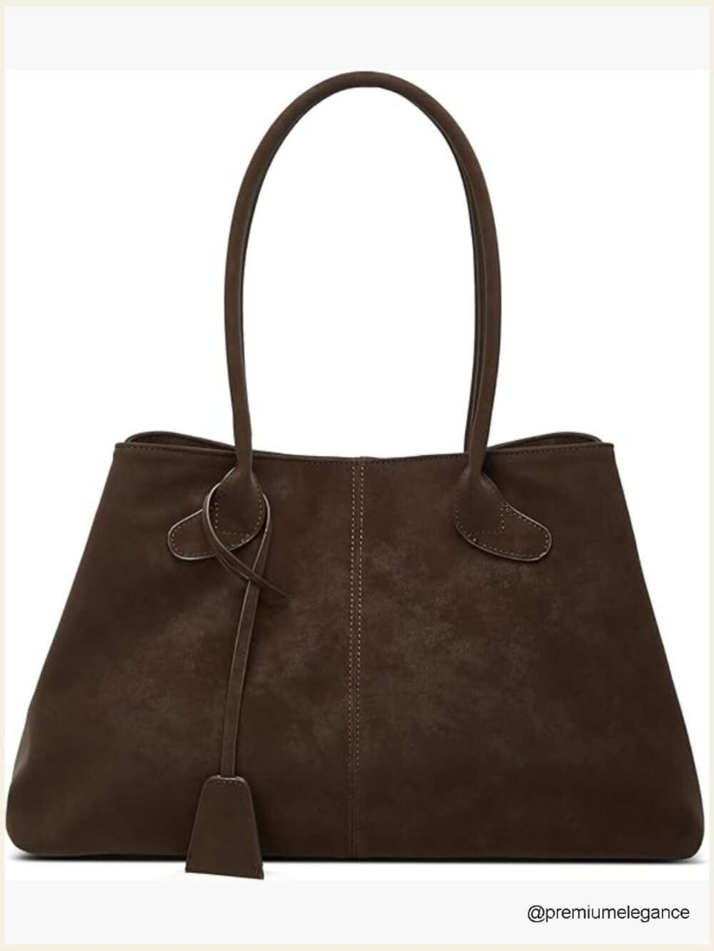 Retro Suede Tote Bag for Women Top-Handle Handbag Satchel Travel Purse Work